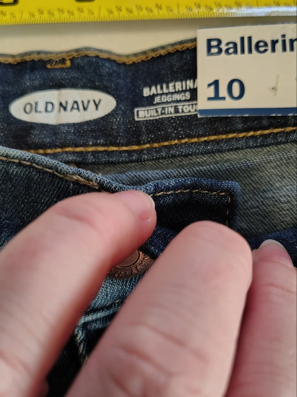 NWT Old Navy Ballerina Built In Tough Distressed Denim Jeggings Size 10 Girls